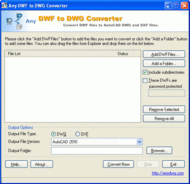 DWF to DWG Converter 2007.5 screenshot